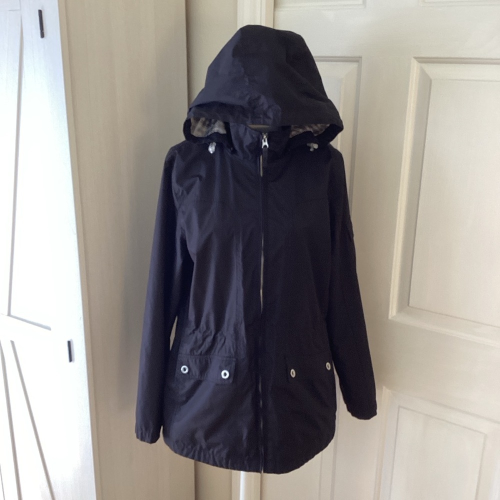 Izod Women's Dark Utility Jacket with Hood Sz M